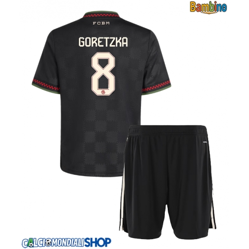 Maglie da calcio Bayern Munich Leon Goretzka #8 Terza Maglia Bambino 2025-26 Manica Corta + Pantaloni corti)